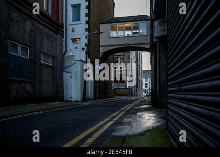 Morecambe Lancashire, Royaume-Uni. 25 janvier 2021. Morecambe reste tout à fait dans la poursuite des restrictions COVID 19 crédit: PN News/Alay Live News Banque D'Images