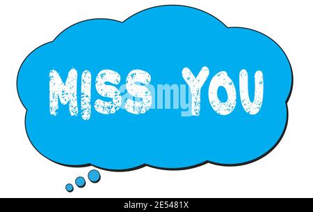 TU T'AS écrit un texte sur une bulle de nuage de pensée bleue. Banque D'Images