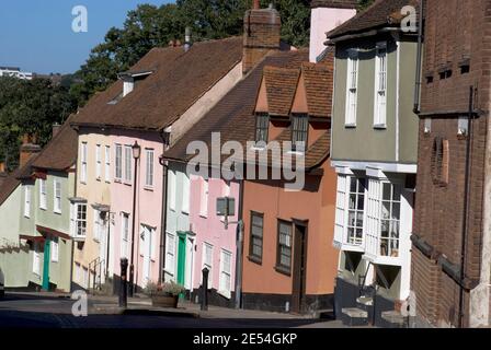 Vue sur le quartier hollandais, Colchester, Essex, Angleterre, Royaume-Uni Banque D'Images