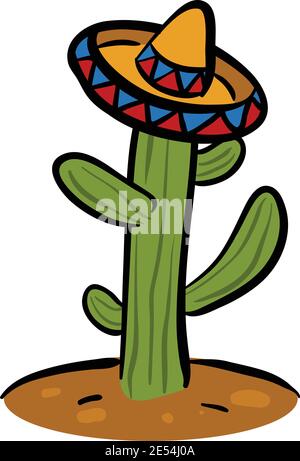 Illustration de l'élément de conception Cactus de Cinco de Mayo Illustration de Vecteur