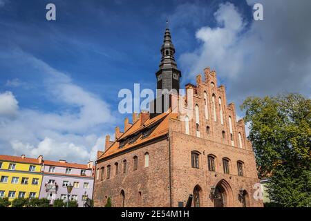 Hôtel de ville de Morag, comté d'Ostroda dans la Voïvodeship Warmian-Masurien du nord de la Pologne Banque D'Images