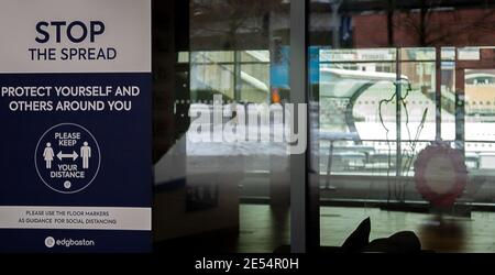 Birmingham, Royaume-Uni. 26 janvier 2021. Edgsbaston Cricketl Ground fermé pour les fans pendant le verrouillage national Covid-19 #3 crédit: SPP Sport Press photo. /Alamy Live News Banque D'Images