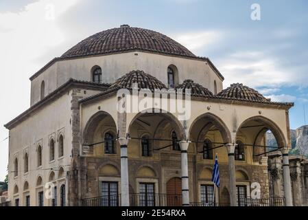 18e siècle la mosquée ottomane Tzistarakis sur la place Monastiraki à Athènes, Grèce ville Banque D'Images