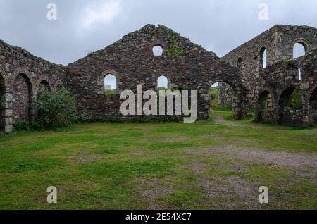 Cornish Mining Heritage, bâtiments désutilisés Banque D'Images