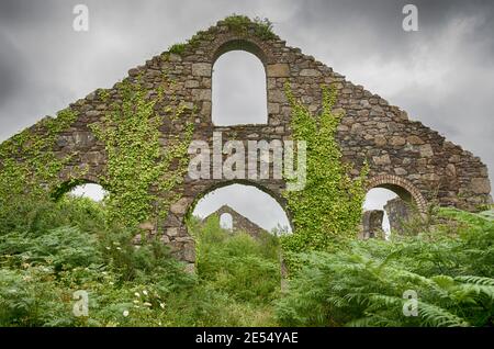 Cornish Mining Heritage, bâtiments désutilisés Banque D'Images