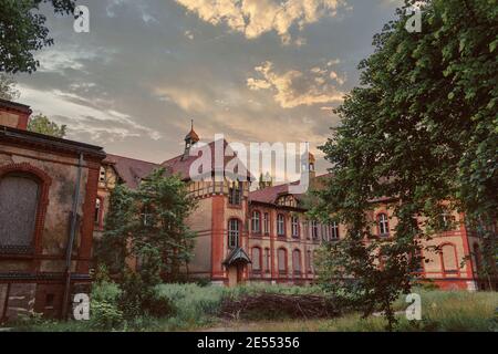 BEELITZ - 25 MAI 2012: Hôpital abandonné et sanatorium Beelitz Heilstatten près de Berlin, Beelitz, Allemagne Banque D'Images