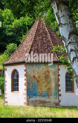 La chapelle Amorsbrunn est UNE vue de la ville de Amorbach en Basse-Franconie Banque D'Images