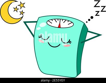 salle de bains drôle kawaii échelle mascotte caractère sain concept illustration vectorielle isolé Illustration de Vecteur