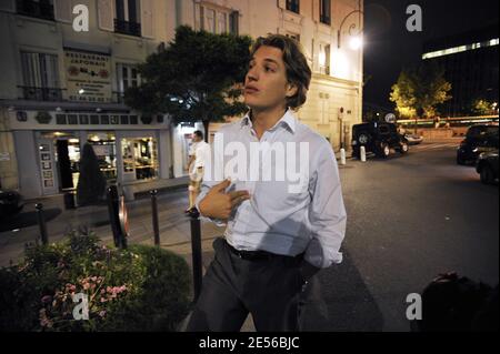 Exclusif. Fils du président français et chef du parti UMP au pouvoir au Conseil local des hauts-de-Seine Jean Sarkozy à Neuilly-sur-Seine, France, le 17 juillet 2008. Photo par Elodie Gregoire/ABACAPRESS.COM Banque D'Images