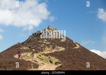 Gagnez Hill dans le Peak District. Banque D'Images