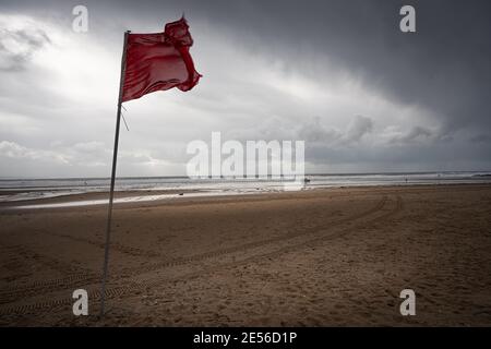 Drapeau de plage Banque D'Images