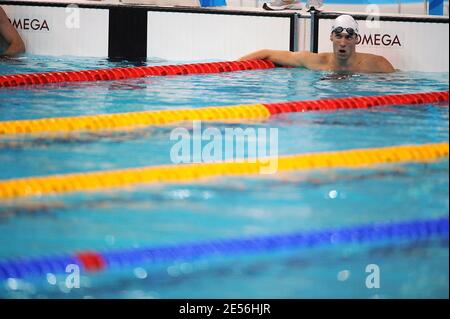 Lors de la qualification de natation préliminaire aux XXIX Jeux Olympiques de Beijing, en Chine, le 9 août 2008. Photo de Gouhier-Hahn-Nebinger/Cameleon/ABACAPRESS.COM Banque D'Images