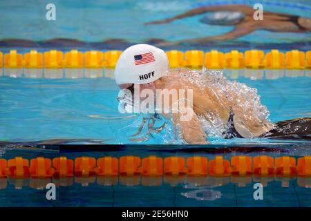 Katie Hoff aux États-Unis nage dans une chaleur de 400 mètres individuelle féminine pendant la qualification préliminaire de natation aux XXIX Jeux Olympiques de Beijing, Chine, le 9 août 2008. Photo de Gouhier-Hahn-Nebinger/Cameleon/ABACAPRESS.COM Banque D'Images