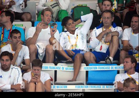 Lors de la qualification de natation préliminaire aux XXIX Jeux Olympiques de Beijing, en Chine, le 9 août 2008. Photo de Gouhier-Hahn-Nebinger/Cameleon/ABACAPRESS.COM Banque D'Images