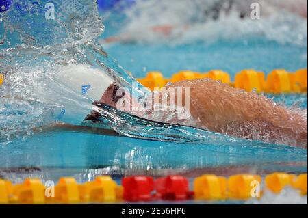 Lors de la qualification de natation préliminaire aux XXIX Jeux Olympiques de Beijing, en Chine, le 9 août 2008. Photo de Gouhier-Hahn-Nebinger/Cameleon/ABACAPRESS.COM Banque D'Images