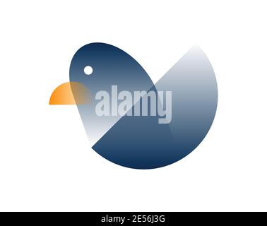 Canard vectoriel en dégradé. Art numérique Illustration de Vecteur