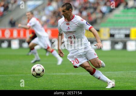 Match de football de première ligue française, Rennes vs Lille au stade de la route de Lorient, à Rennes, France, le 24 août 2008. Rennes a gagné 2-1. Photo de Mehdi Taamallah/Cameleon/ABACAPRESS.COM Banque D'Images