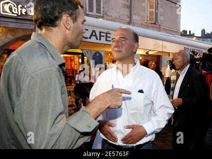 Pierre Moscovici sur le troisième de l'université d'été du parti socialiste à la Rochelle, France, le 30 août 2008. Photo de Patrick Bernard/ABACAPRESS.COM Banque D'Images