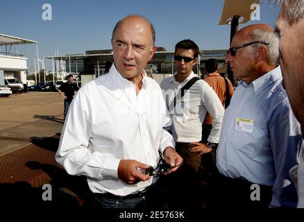 Pierre Moscovici sur le troisième de l'université d'été du parti socialiste à la Rochelle, France, le 30 août 2008. Photo de Patrick Bernard/ABACAPRESS.COM Banque D'Images