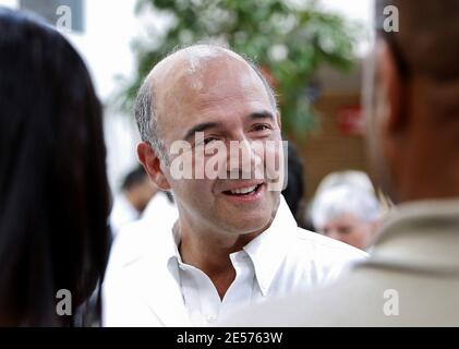 Pierre Moscovici sur le troisième de l'université d'été du parti socialiste à la Rochelle, France, le 30 août 2008. Photo de Patrick Bernard/ABACAPRESS.COM Banque D'Images