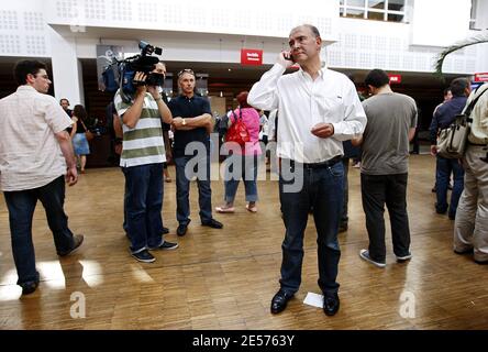 Pierre Moscovici sur le troisième de l'université d'été du parti socialiste à la Rochelle, France, le 30 août 2008. Photo de Patrick Bernard/ABACAPRESS.COM Banque D'Images