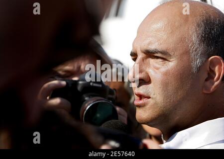 Pierre Moscovici sur le troisième de l'université d'été du parti socialiste à la Rochelle, France, le 30 août 2008. Photo de Patrick Bernard/ABACAPRESS.COM Banque D'Images