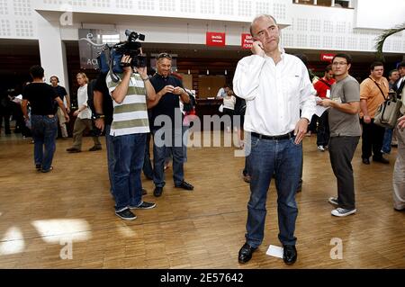 Pierre Moscovici sur le troisième de l'université d'été du parti socialiste à la Rochelle, France, le 30 août 2008. Photo de Patrick Bernard/ABACAPRESS.COM Banque D'Images