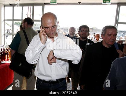 Pierre Moscovici sur le troisième de l'université d'été du parti socialiste à la Rochelle, France, le 30 août 2008. Photo de Patrick Bernard/ABACAPRESS.COM Banque D'Images