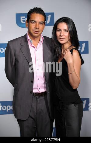 Patrick Cohen et Marie Drucker assistent à la conférence de presse annuelle de la radio Europe 1 à Paris, en France, le 1er septembre 2008. Photo de Giancarlo Gorassini/ABACAPRESS.COM Banque D'Images