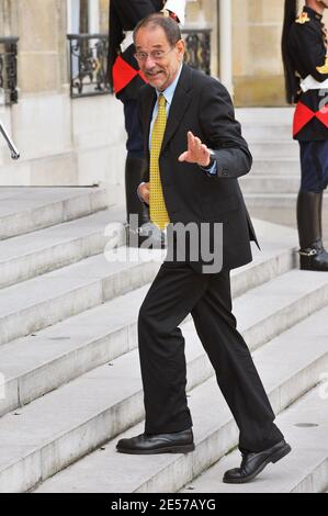 Le chef de la politique étrangère de l'Union européenne, Javier Solana, arrive au palais de l'Elysée pour le sommet entre l'Union européenne et l'Ukraine à Paris, en France, le 9 septembre 2008. Photo de Mousse/ABACAPRESS.COM Banque D'Images