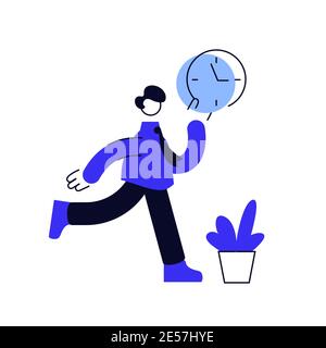 Bonne gestion du temps, concept de planification. Tâche réussie Illustration de Vecteur