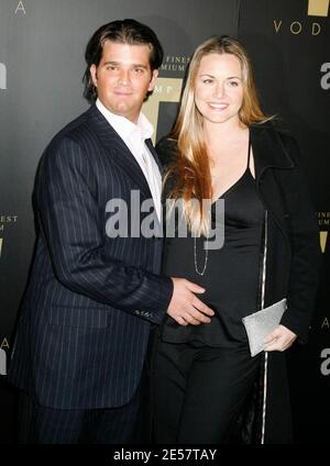 Donald Trump Jr. Et sa femme Vanessa Haydon arrivent sur le tapis rouge pour le lancement de la nouvelle vodka de Donald Trump aux deux à Hollywood, en Californie, le 01/17/07. [[sbd]] Banque D'Images