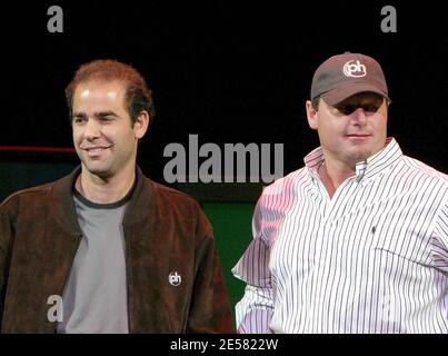 Pete Sampras et Roger Clemons, investisseurs dans le Planet Hollywood Resort & Casino de Las Vegas, Nevada (anciennement Alladin). 4/17/07. [[sam]] Banque D'Images