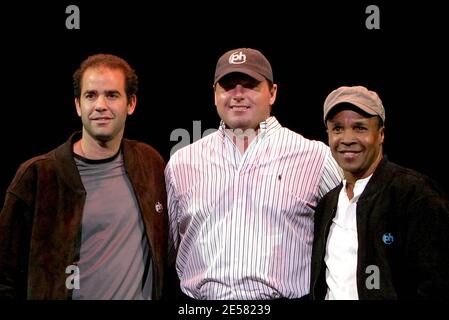 Pete Sampras, Roger Clemons et Sugar Ray Leonard, investisseurs au nouveau Planet Hollywood Resort & Casino de Las Vegas, Nevada (anciennement Alladin). 4/17/07. [[sam]] Banque D'Images