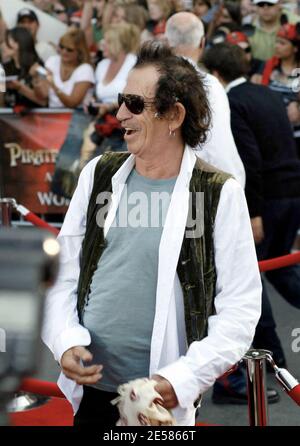 Keith Richards participe à la première mondiale de Pirates des Caraïbes: À la fin du monde à Disneyland à Anaheim, en Californie, le 5/19/07. [[laj]] Banque D'Images