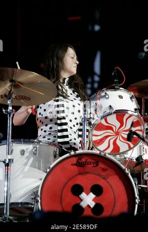 Jack White Singer of the White Stripes joue au o2 Wireless Festival Hyde Park Londres, Royaume-Uni. 6/14/07. [[ccm]] Banque D'Images