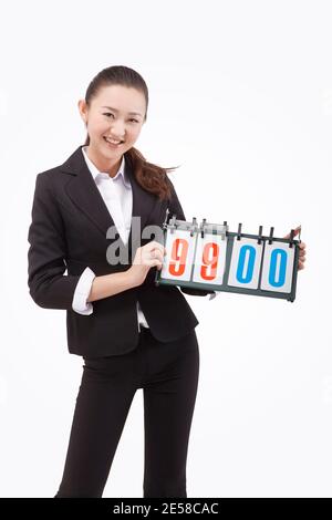 Femme d'affaires et tableau de bord photo de haute qualité Banque D'Images