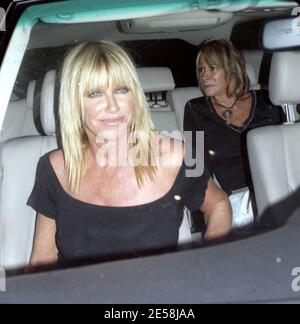 Suzanne Somers aime dîner à Malibu, en Californie, le 9/1/07. [[mar]] Banque D'Images