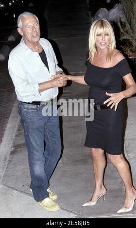 Suzanne Somers aime dîner à Malibu, en Californie, le 9/1/07. [[mar]] Banque D'Images