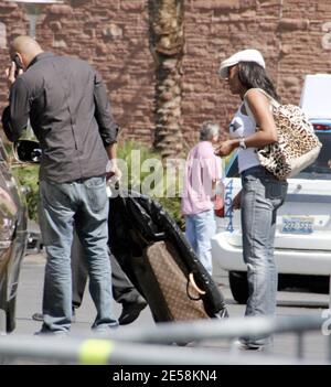 Exclusif !! Mel B et son nouveau hubby Stephen Belafonte sont arrivés à l'hôtel Palms pour se préparer aux VMA MTV. Las Vegas, Nevada 9/9/07. [[ral]] Banque D'Images