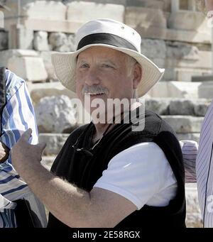 Richard Dreyfuss et Nia Vardalos filmant la nouvelle comédie « Ma vie dans les ruines » à l'Acropole d'Athènes, Grèce. 10/15/07. [[aav]] Banque D'Images