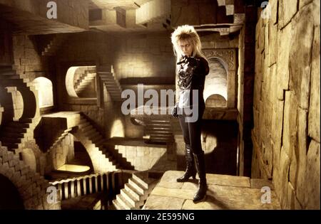 David Bowie, 'Labyrinth' (1986) Tri-star photos / référence du fichier # 34082-282THA Banque D'Images