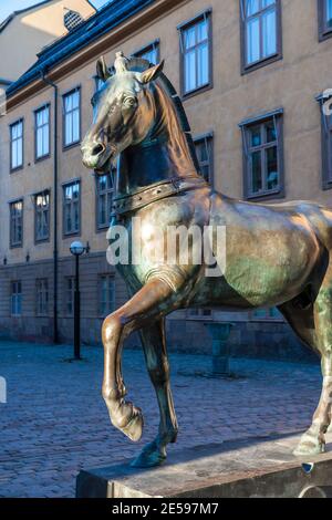 Cheval Byzance (Blasieholmen) Stockholm, Suède Banque D'Images