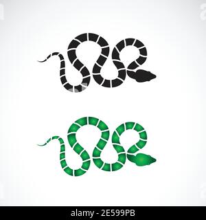 Vecteur de motif serpent sur fond blanc. Animaux. Reptile. Logo ou icône Snakes. Illustration vectorielle superposée facile à modifier. Illustration de Vecteur