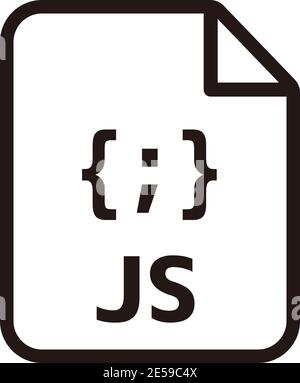 Icône JavaScript | illustration de l'icône vectorielle du langage de programmation principal Illustration de Vecteur