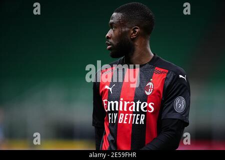 Fikayo Tomori de l'AC Milan pendant la coupe italienne, Coppa Italia, quart de finale de match de football entre le FC Internazionale et AC / LM Banque D'Images
