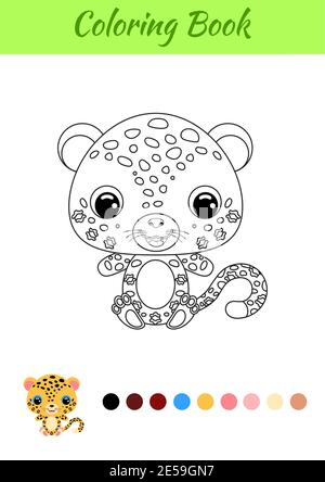 Jolie Petite Jaguar Assise Animal De Jungle Personnage De Dessin Anime Pour Imprime Bebe Vetements Pour Enfants Celebration De Douche De Bebe Carte De Vœux Et D Invitation Image Vectorielle Stock Alamy