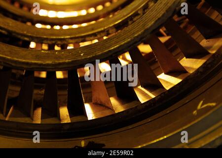 Éléments d'un moteur spatial à turbine à gaz Banque D'Images