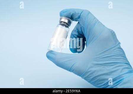 pots médicaux, mocap. sur fond bleu. espace de copie Banque D'Images