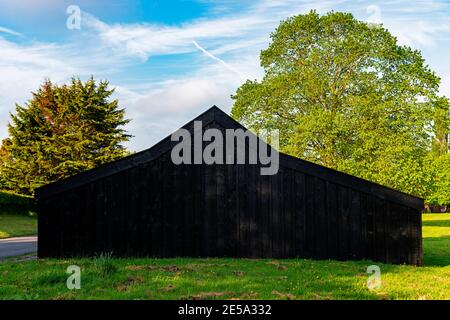 Grand hangar en bois Westelton Suffolk Angleterre Banque D'Images